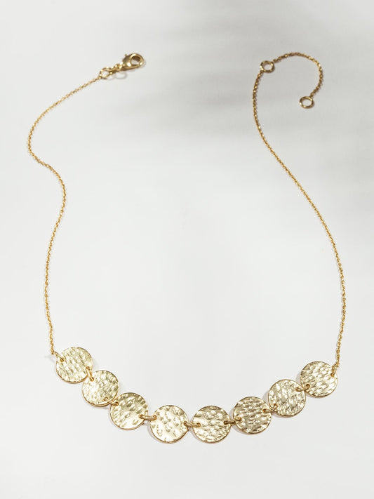 Mini Disc Gold Plated Necklace