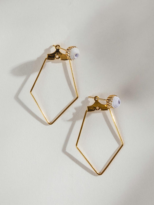 Geometric Paper Bead Earrings