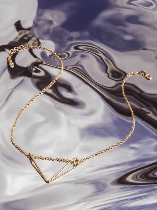Gold Triangle Necklace