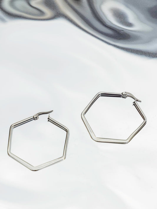 Silver Geometric Earrings