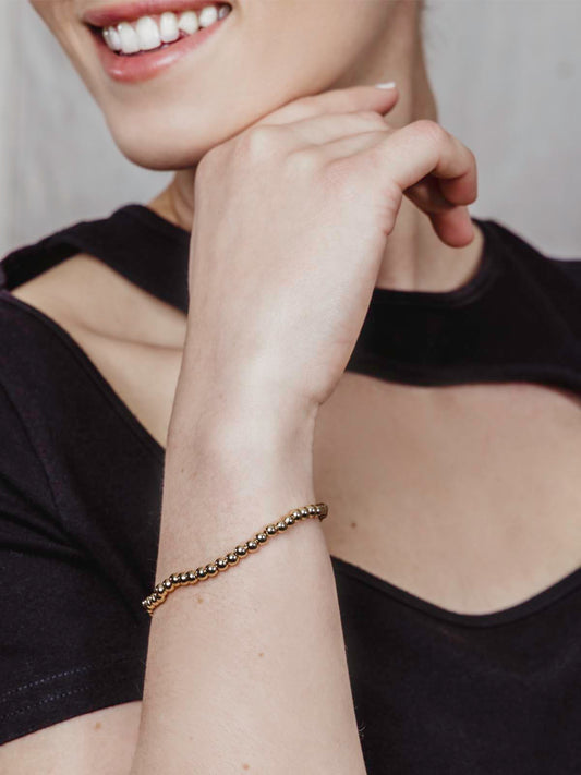Gold Beaded Bracelet