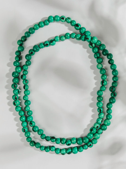 Acai Green Beaded Necklace
