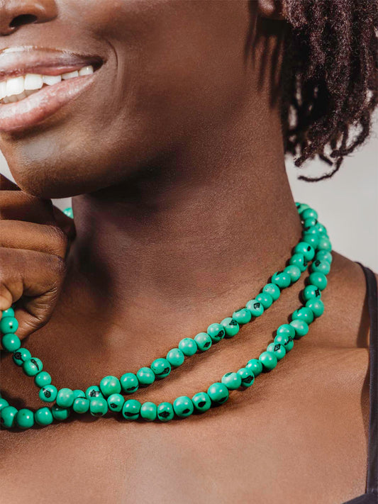 Acai Green Beaded Necklace