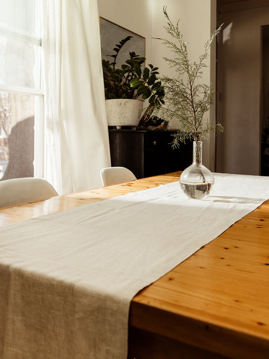 Natural Linen Table Runner