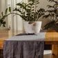 Deep Gray Linen Table Runner