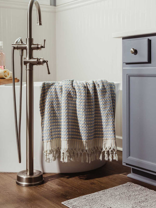 Oversized Turkish Bath Towel with Tassels