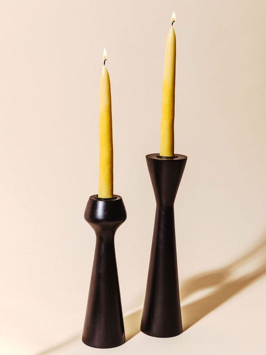 Beeswax Taper Candle Set