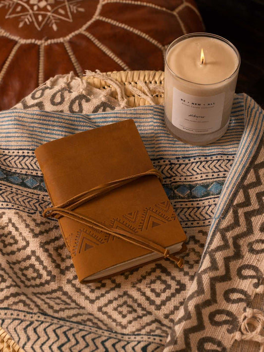 Brown Leather Triangle Journal