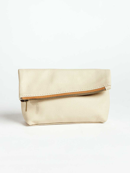 Asymmetric Leather Makeup Bag