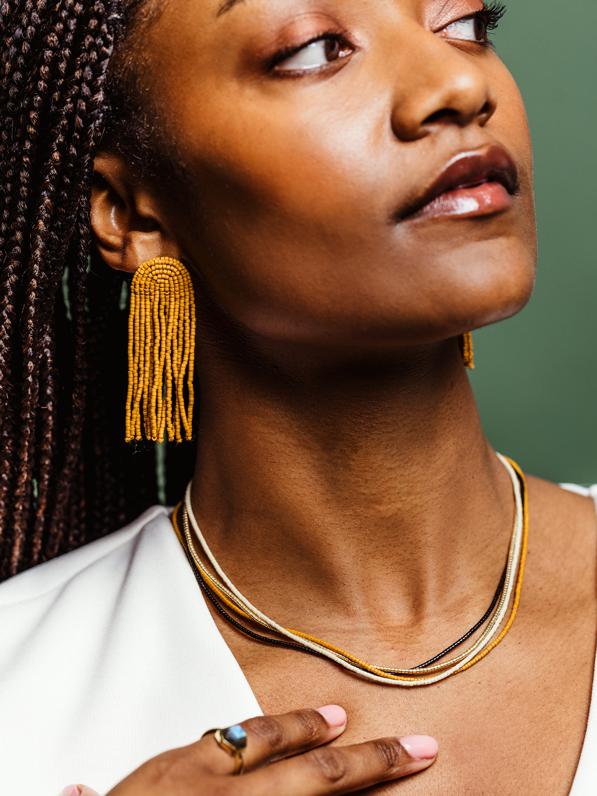 Kuota Beaded Arch Earrings