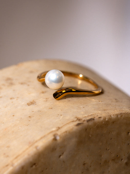 Milk & Honey Freshwater Pearl & Gold Ring