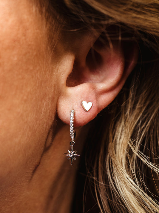 Committed Heart Stud Earrings