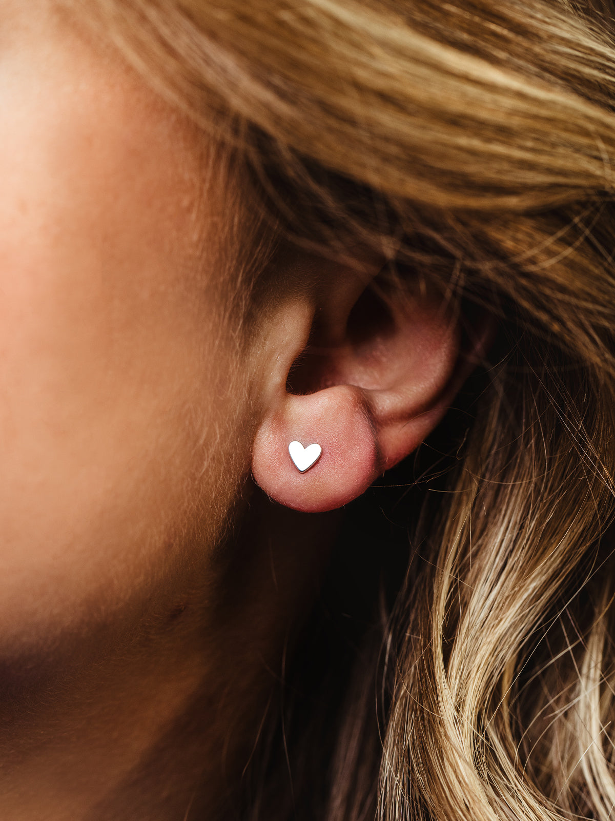 Committed Heart Stud Earrings