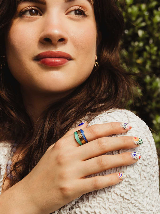Parting Water Gold Statement Ring