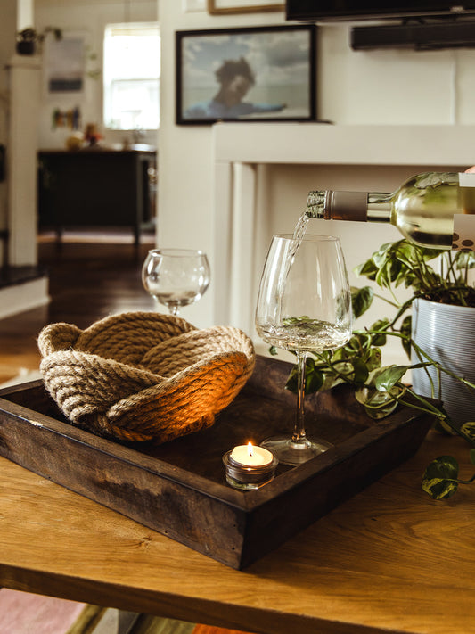 Believe Woven Jute Bowl