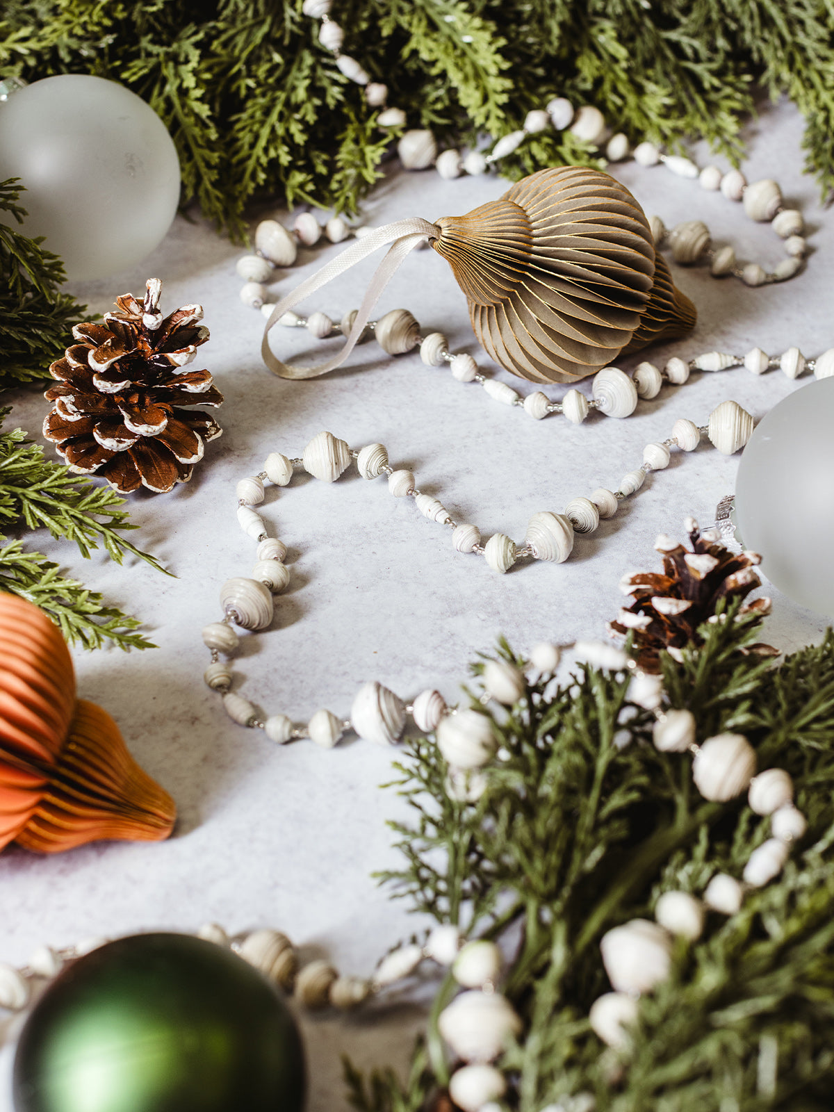 White Bead Garland