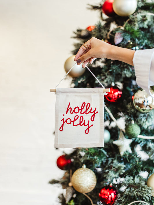 Holly Jolly Christmas Canvas Wall Art