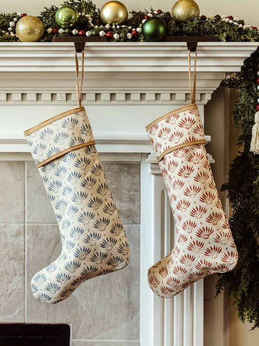 Handmade Christmas Stocking - Forest Print