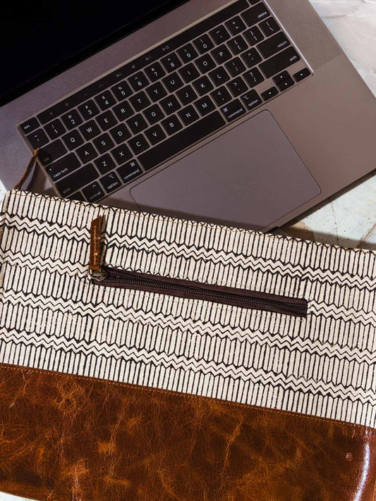 Arrow Leather Laptop Sleeve/Carryall
