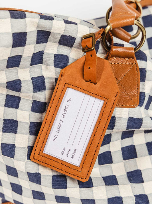 Kilele Brown Leather Luggage Tag