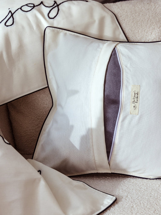 Hope Embroidered Pillow Cover