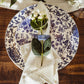 Large Blue Floral Plate