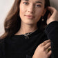 White Beaded Bow Choker Necklace