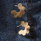 Gold Daisy Huggie Earrings