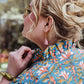 Teal Somerset Block Print Cotton Dress