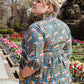 Teal Somerset Block Print Cotton Dress