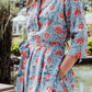 Tangerine Astra Block Print Cotton Dress