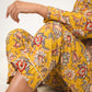 Canary Blooms Block Print Pajama Pants Set