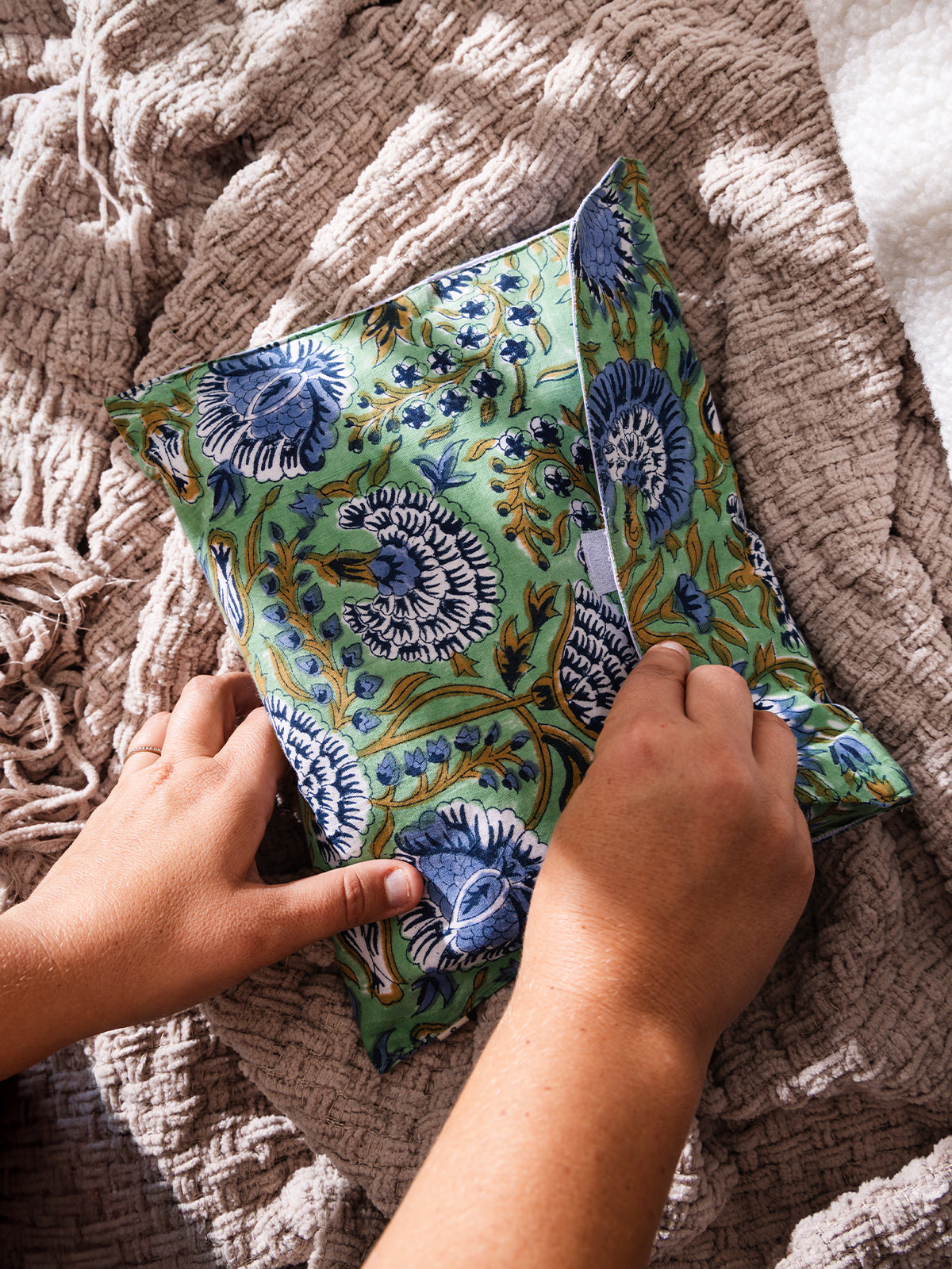 Minted Motif Block Print Pajama Shorts Set