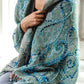 Woven Embroidered Wool Wrap