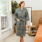 Enchanted Garden Block Print Cotton Robe