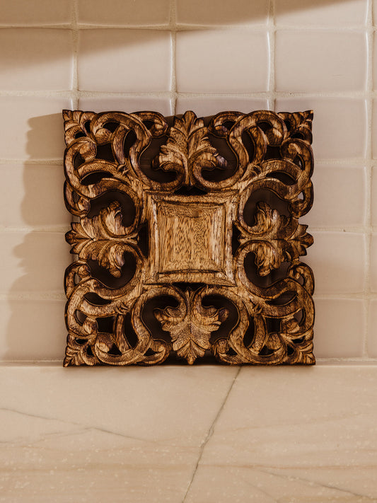 Carved Wood Trivet