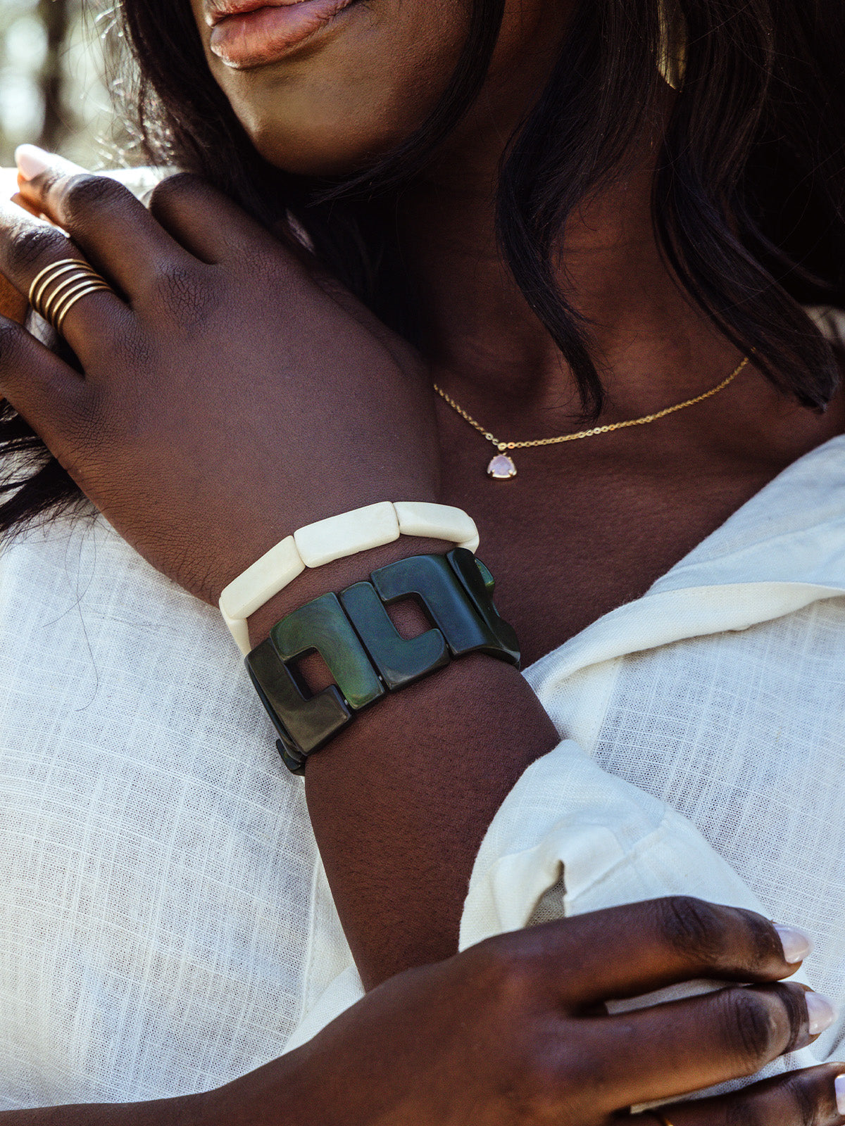 Natural Tan Beaded Bracelet
