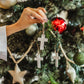Porcelain Mini Cross Christmas Ornament Set of 3
