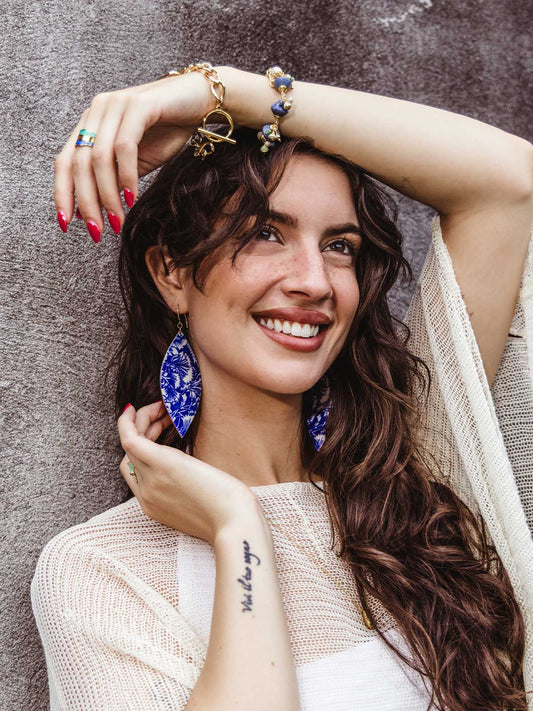 Something Blue Statement Earrings
