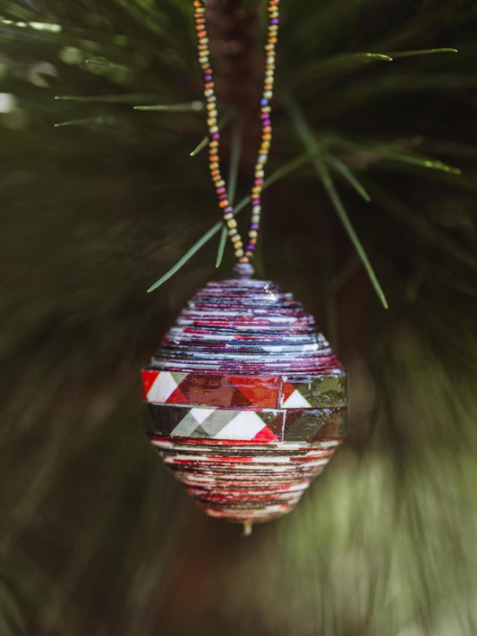 Christmas Plaid Paper Ornament