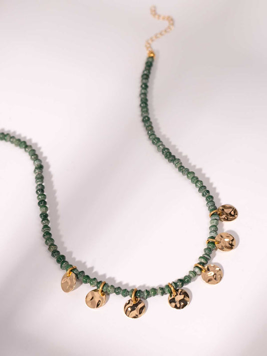 Sunshine Necklace in Earthy Green