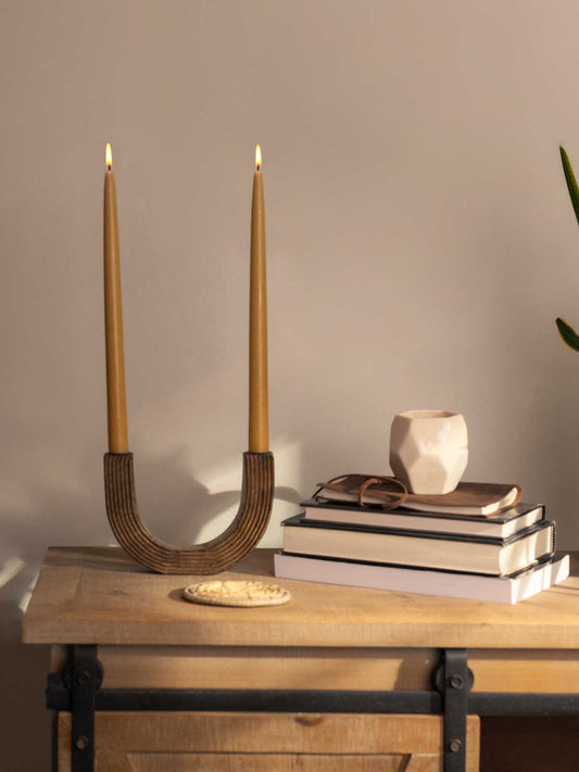 Arc Wooden Candle Holder
